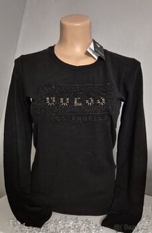 Guess dámske čierne tričko s dlhým rukávom