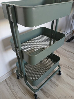 Ikea vozik na kolieskach sivozeleny - 1