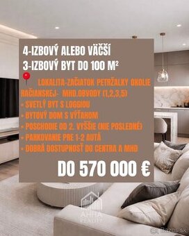 Hľadáme byt BA (Nové mesto & Petržalka)- BONITNÝ klient