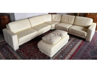 Luxusní moderní rohová kožená sedací souprava,3221