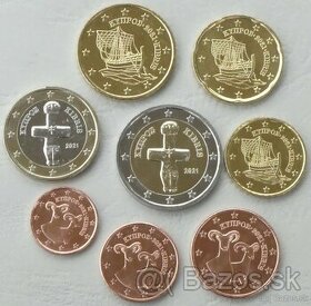 Euromince Cyprus 2021 1c- 2€ Sada minci