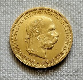 Zlatá rakúska 20 koruna FJI, 1904 bz