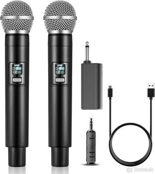 Bezdrôtové mikrofóny UHF ALPOWL s batériou 4000 mAh