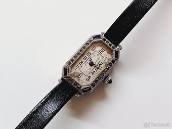 Art Deco damske švajčiarske naťahovacie hodinky