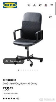 IKEA kancelárske kreslo Renberget