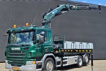 Scania P 410 - 6x2 – Valník + HR-HMF 2120 K2 21 t/m – EURO 6