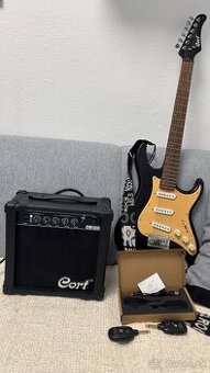 Predám komplet súprava elektrická gytara Cort - 1