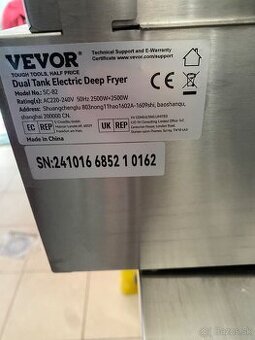 Fritéza vevor dual tank electric deep fryer sc 82