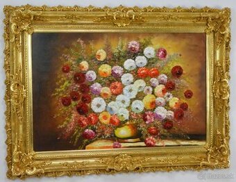 Zámecký obraz - Zátiší - olej na plátně-XXL 195 cm