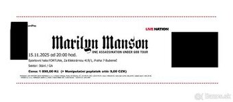Marilyn Manson Státie 15.11.2025 Praha