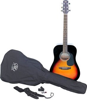 Akusticka gitara SX SA1 Acoustic Guitar Kit Vintage Sunburst