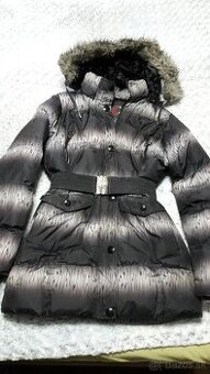 dámsk ¾ zimná bunda čierno-sivá