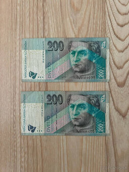 Slovenské bankovky 200 SK rok 1999 séria E