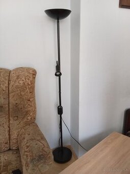 Stojanová lampa čierna výška 175 cm