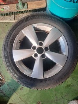 5x100 R15 Škoda Originál + Letné pneu