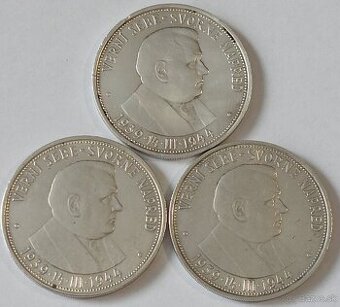 Slovenský štát -1939-1944 Strieborné mince 50Ks, 20Ks, 10Ks