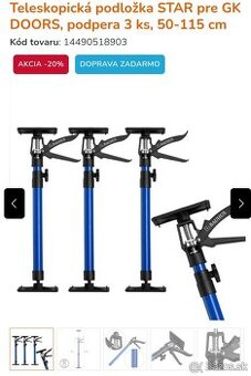 Teleskopická podložka STAR pre GK DOORS, podpera 6 ks, 50-11
