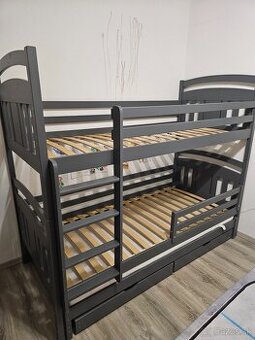 Poschodova postel siva