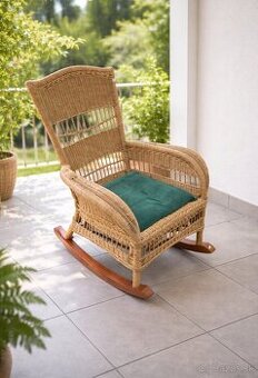 Ratanové hojdacie kvalitné kreslo