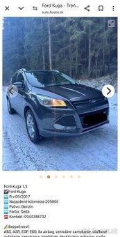 Ford Kuga Ford Kuga 2016 model 1.5 EcoBoost 110kW; 6