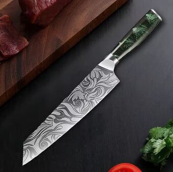 Japonský kuchársky nôž Chef 32 cm – Damascus vzor
