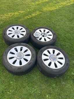 Audi elektróny 16 5x112 + zimné pneu 215/55 R16 DOT 2024