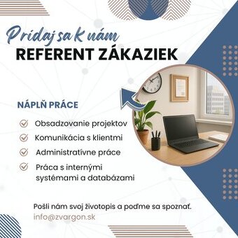 Administratívny pracovník, referent zákaziek