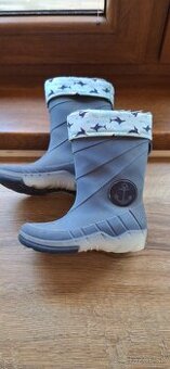 Zateplené svietiace gumáky chlapčenské č.24