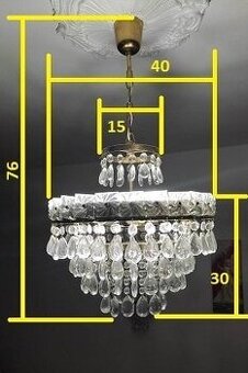 Súprava luster a dve nástenné lampy