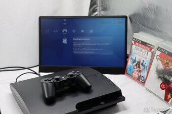 PS3 Slim CECH-3004B 160GB + 2 hry