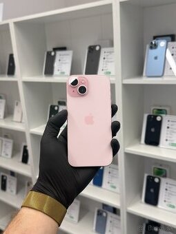 ZÁRUKA 2 ROKY /  Apple iPhone 15 128GB Pink, 100% ZDRAVIE