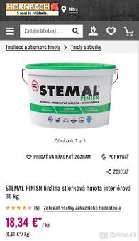 STEMAL FINISH finálna stierková hmota interiérová 30 kg