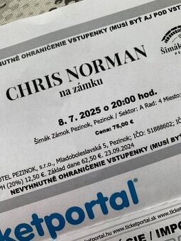 Chris Norman lístky na koncert