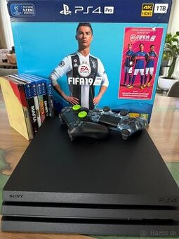 PS4 Pro 1TB + 2 ovládače + 7 hier