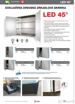 Predám novú Zrkadlovú skriňu Eden LED 45° s LED osvetlením