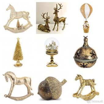 vianoce - sada mix doplnky zlate