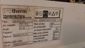 Plynový kotol Protherm 24 KTV - ZP prietokový