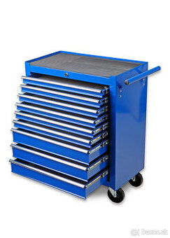 Montážny servisný dielenský vozík náradie 9 ZÁSUVIEK Modry