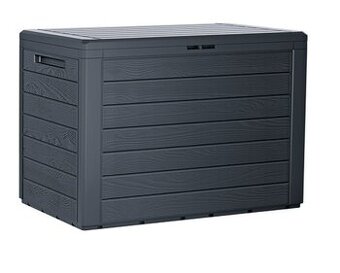 Záhradný box Prosperplast WOODEBOX antracit 190L
