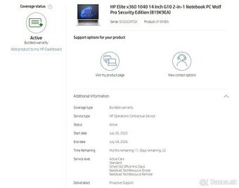 predám HP Elitebook X360 1040 G10 Core i7,32GB, záruka