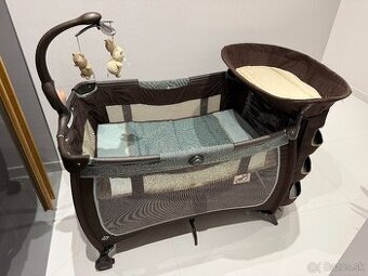 Prenosna detská postieľka, kolotoč, svetlo, pultík