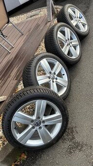 Alu disky VW R17 + zimné 225/45 r17 Dunlop