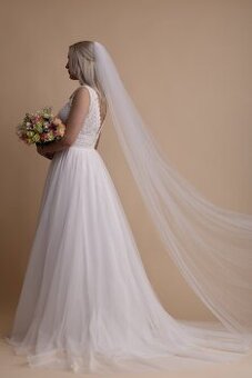 Nový svadobný závoj 3 metrový