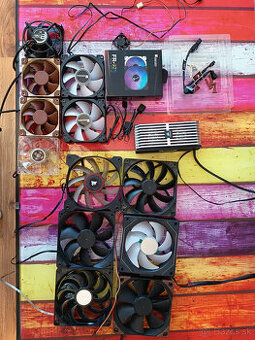 Ventilátory do PC + 1x chladič na RAM