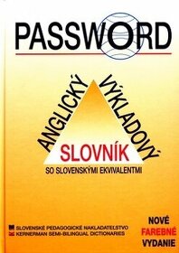 Password, anglicky výkladový slovník - 1