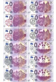 0€ bankovka plus turistické pečiatky. - 1