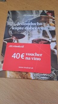 Predám poukážku na výno v hodnote 40€