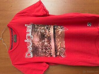 DESIGUAL originál Red pánske tricko L/XL