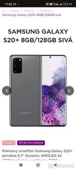 Samsung Galaxy S20+ , 8/128GB