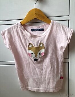 ————Bledoružové bavlnené tričko Pískacie, 92, 5.60 E—